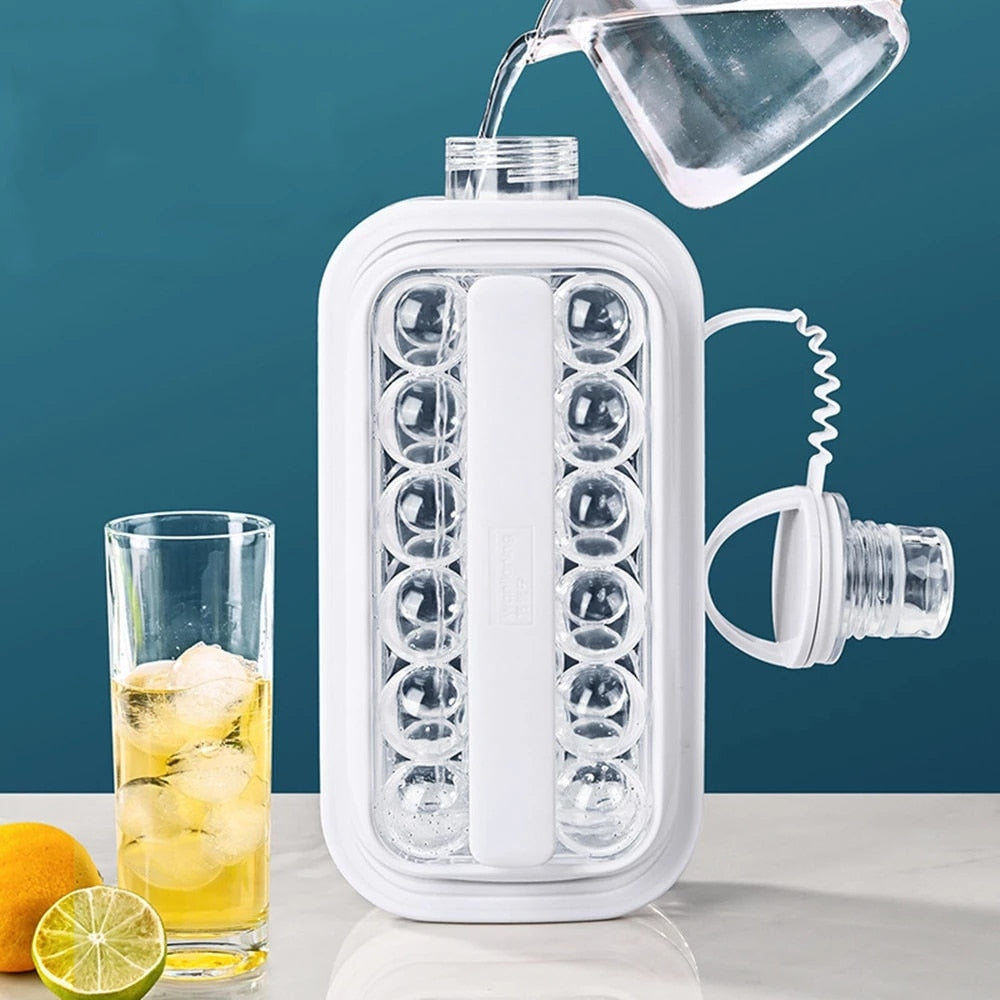 Vacane Ice Kettle Ice Ball Maker 2-In-1 Cold Water Bottle Household Ice  Cube Ice